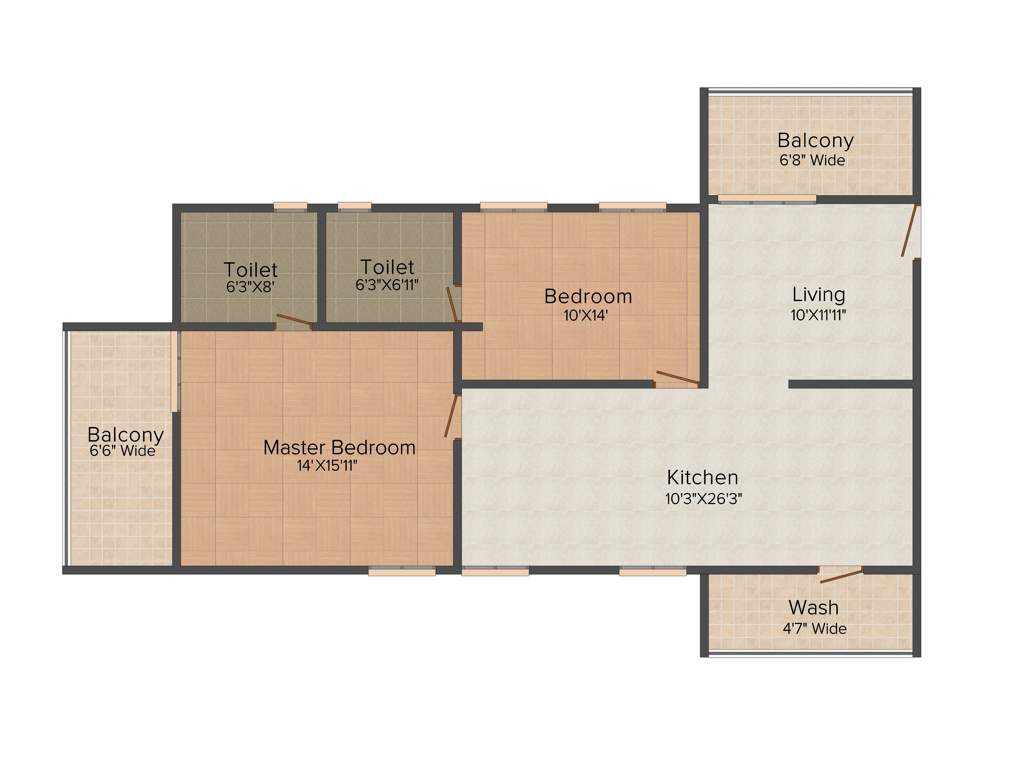 Sree Hima Sai Lake View Towers (2BHK+2T (1,475 sq ft) 1475 sq ft)