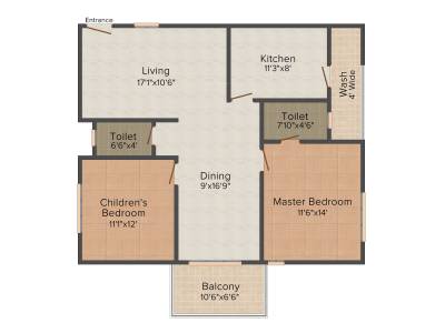 SSVS Builder and Developer Jackies RK Square (2BHK+2T (1,282 sq ft) 1282 sq ft)