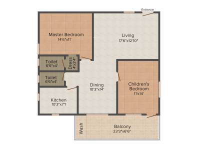 SSVS Builder and Developer Jackies RK Square (2BHK+2T (1,384 sq ft) 1384 sq ft)