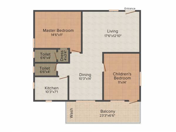 SSVS Builder and Developer Jackies RK Square (2BHK+2T (1,384 sq ft) 1384 sq ft)
