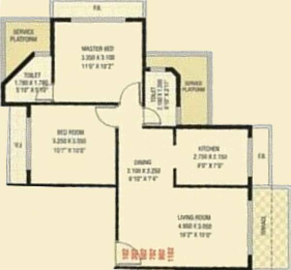 Marvel Developers Mumbai Shanti Enclave (2BHK+2T (564 sq ft) 564 sq ft)