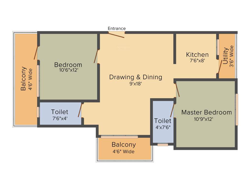 Srisairam Lake City (2BHK+2T (1,134 sq ft) 1134 sq ft)