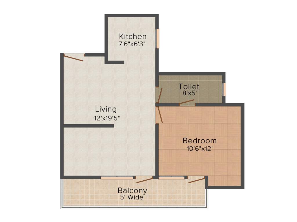 Koshda Mandakini (1BHK+1T (750 sq ft) 750 sq ft)