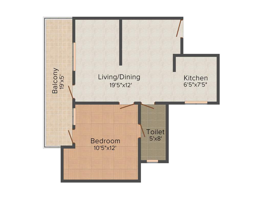 Koshda Mandakini (1BHK+1T (780 sq ft) 780 sq ft)