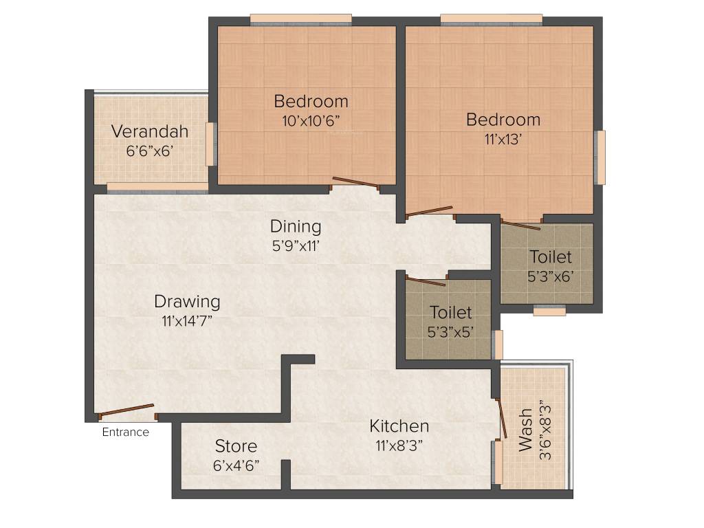 Soham Devdeep (2BHK+2T (1,260 sq ft) 1260 sq ft)