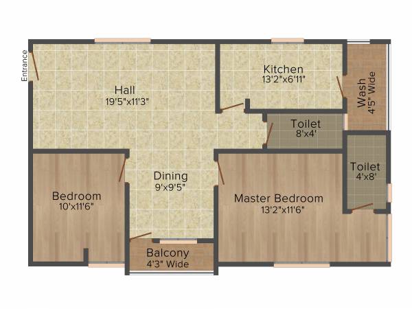 Primark Lake View (2BHK+2T (1,150 sq ft) 1150 sq ft) Primark Lake View (2BHK+2T (1,150 sq ft) 1150 sq ft)