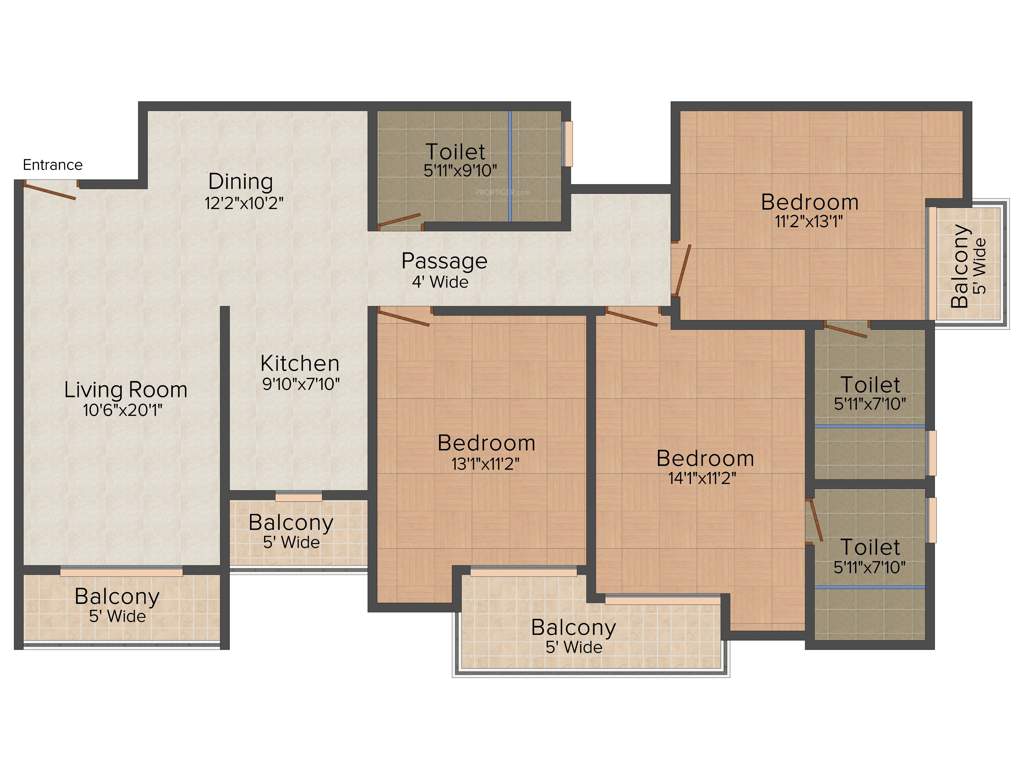 Nalanda Grand (3BHK+3T (1,750 sq ft) 1750 sq ft)