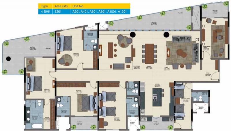Casagrand ECR 14 (4BHK+4T (5,201 sq ft) + Servant Room 5201 sq ft)