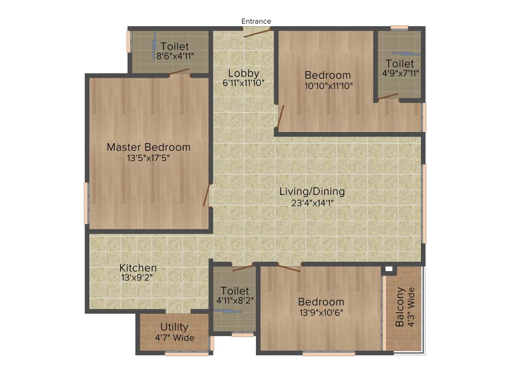 Valmark Aastha (3BHK+3T (1,810 sq ft) 1810 sq ft)