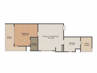 Bhoomi Oyster (1BHK+1T (1,467 sq ft) + Pooja Room 1467 sq ft)