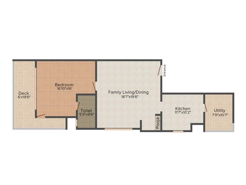 Bhoomi Oyster (1BHK+1T (1,467 sq ft) + Pooja Room 1467 sq ft)