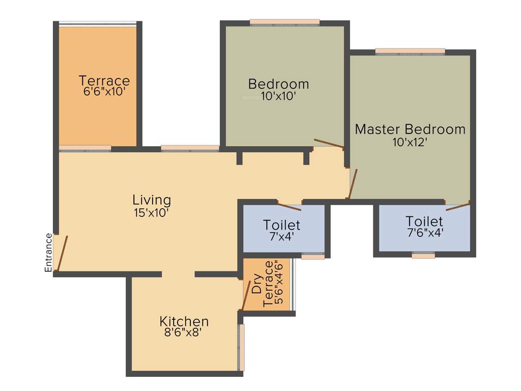 G K Armada (2BHK+2T (850 sq ft) 850 sq ft)