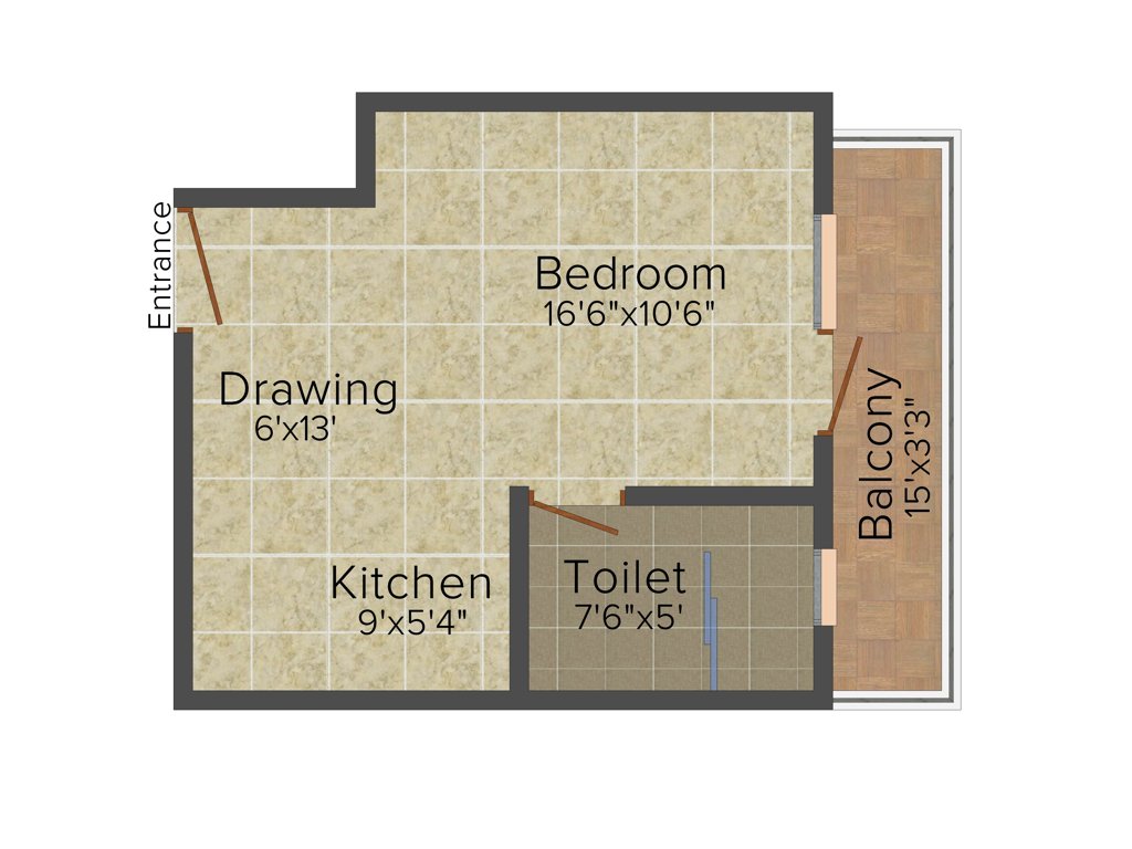 Kansal Anandam Suites (1BHK+1T (460 sq ft) 460 sq ft)