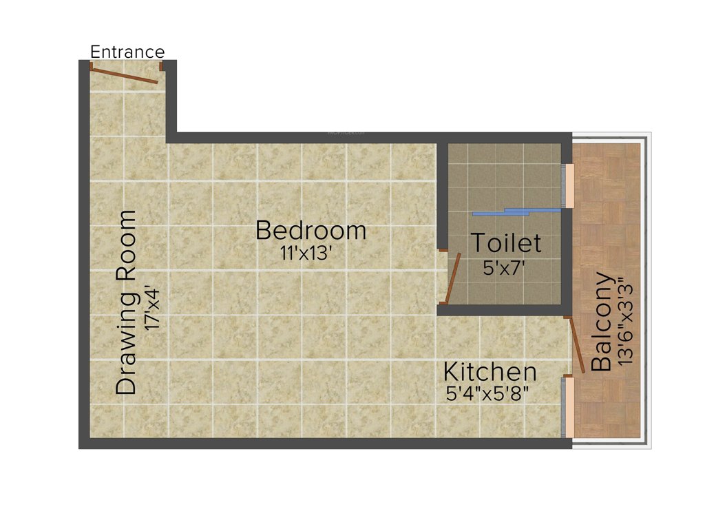 Kansal Anandam Suites (1BHK+1T (435 sq ft) 435 sq ft)