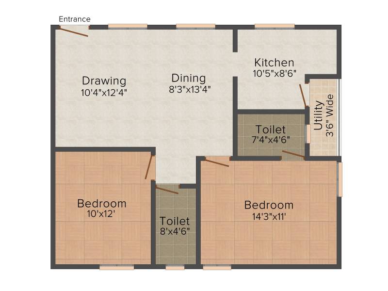 Transcon Lakshmi Narasimha Residency (2BHK+2T (1,016 sq ft) 1016 sq ft)