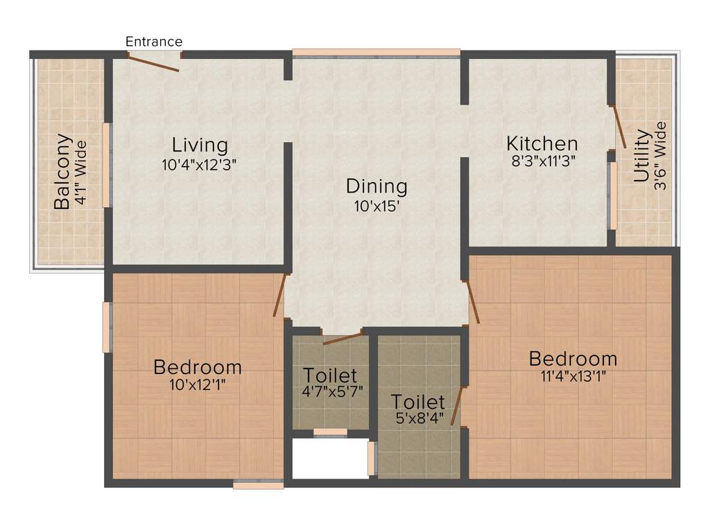 Transcon Lakshmi Narasimha Residency (2BHK+2T (1,170 sq ft) 1170 sq ft)