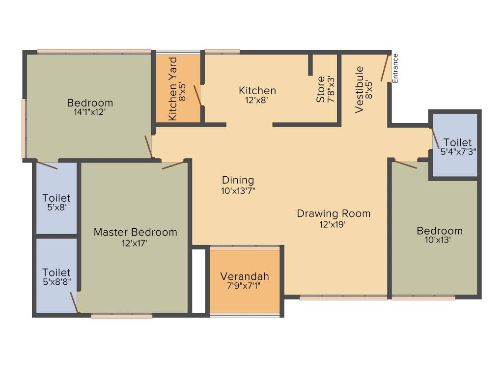 Goyal Riviera Elite (3BHK+3T (2,233 sq ft) 2233 sq ft) Goyal Riviera Elite (3BHK+3T (2,233 sq ft) 2233 sq ft)