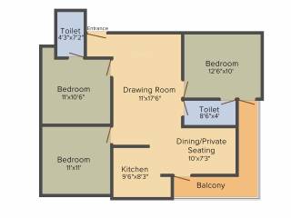 Space Ambaram (3BHK+2T (900 sq ft) 900 sq ft) Space Ambaram (3BHK+2T (900 sq ft) 900 sq ft)