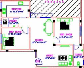 Vishnu Sri Rahavendra Flats (2BHK+2T (929 sq ft) 929 sq ft)
