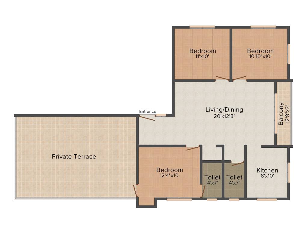 Rohaan Constructions Parkview 3BHK+2T (1,163 sq ft) Rohaan Constructions Parkview 3BHK+2T (1,163 sq ft)