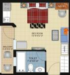 Pushpanjali Vaidik Resort Apartment (1RK+1T (450 sq ft) 450 sq ft)