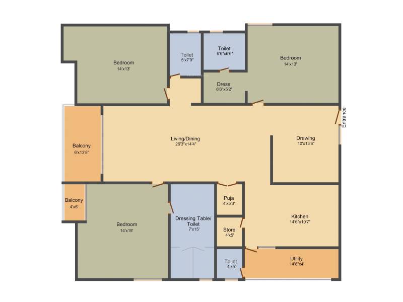 Ayyanna Platina (3BHK+4T (2,420 sq ft) + Pooja Room 2420 sq ft)