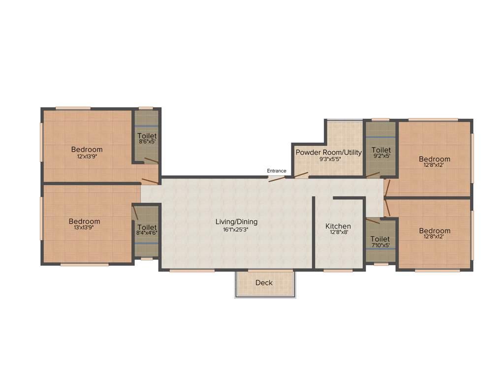 S Raheja Natraj (4BHK+5T (1,600 sq ft) 1600 sq ft)