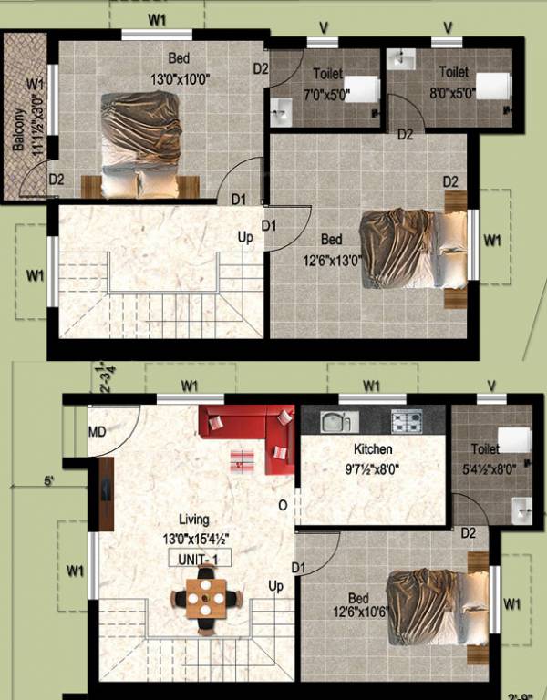 Vijay Sri Sai Elegant (3BHK+3T (1,472 sq ft) 1472 sq ft)