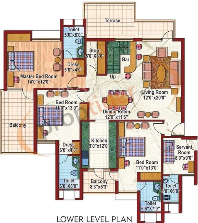 Purvanchal Silver City 2 (5BHK+6T (2,950 sq ft)   Servant Room 2950 sq ft)