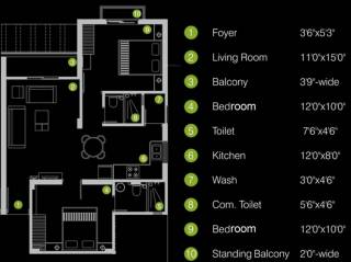 Prapti Springs Retreat 3 (2BHK+2T (1,400 sq ft) 1400 sq ft)