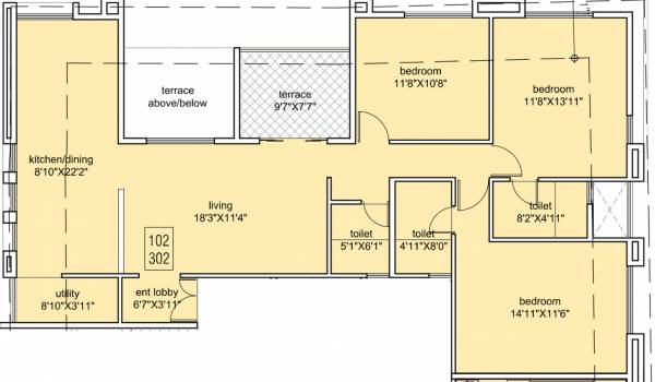 Kale Koyna Apartment (3BHK+3T (1,596 sq ft) 1596 sq ft) Kale Koyna Apartment (3BHK+3T (1,596 sq ft) 1596 sq ft)