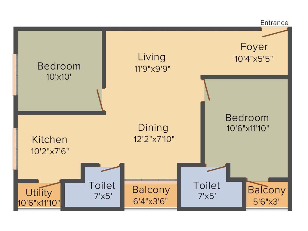 Reddy Arma (2BHK+2T (890 sq ft) 890 sq ft)
