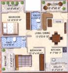 Calvin Lytonia (2BHK+2T (1,078 sq ft) 1078 sq ft)