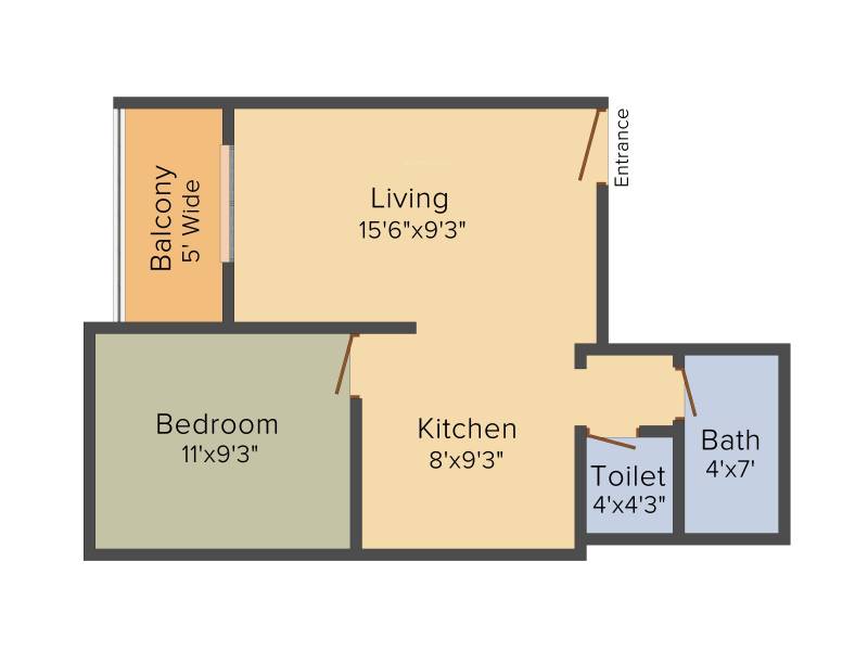 Shreenath Samarth Residency (1BHK+1T (560 sq ft) 560 sq ft)