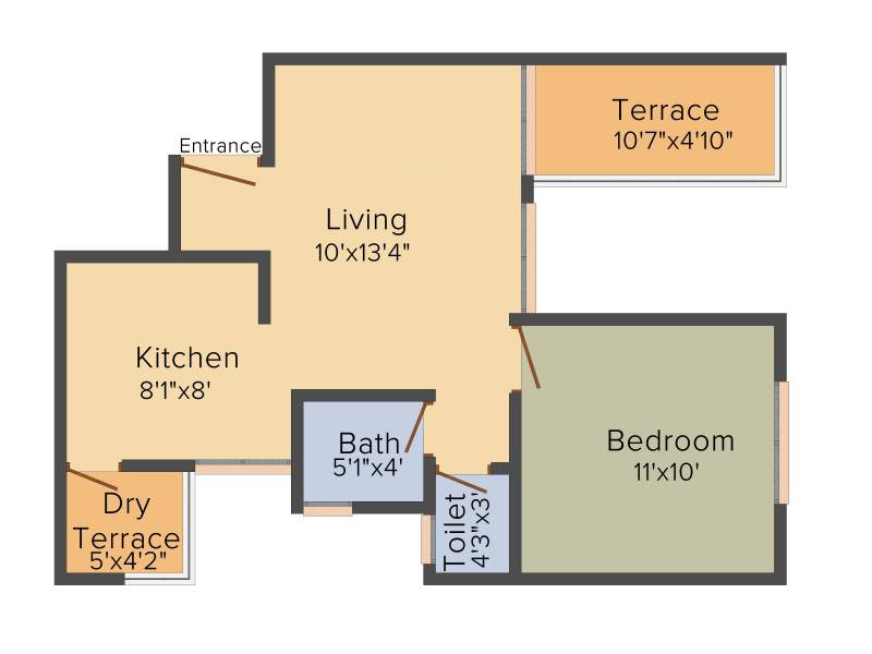 Nexus Shubhkalash (1BHK+1T (597 sq ft) 597 sq ft)