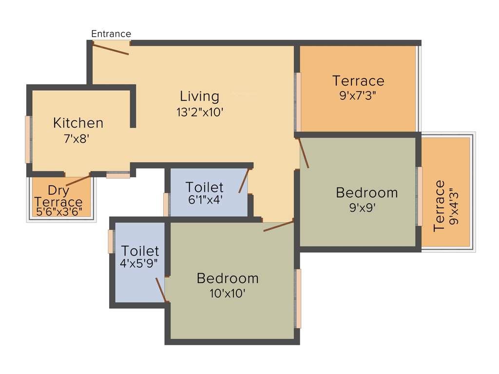 Nexus Shubhkalash (2BHK+2T (776 sq ft) 776 sq ft)