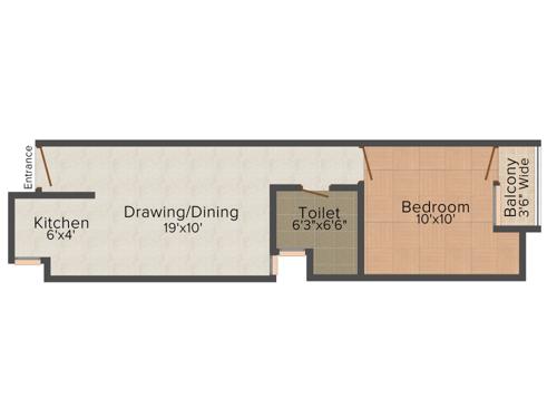 Aasra Satyam Apartments (1BHK+1T (450 sq ft) 450 sq ft)