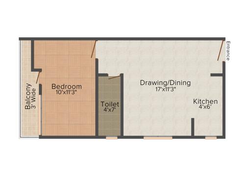 Aasra Satyam Apartments (1BHK+1T (500 sq ft) 500 sq ft)