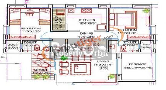 Chintamani Arundhati (2BHK+2T (948 sq ft) 948 sq ft)