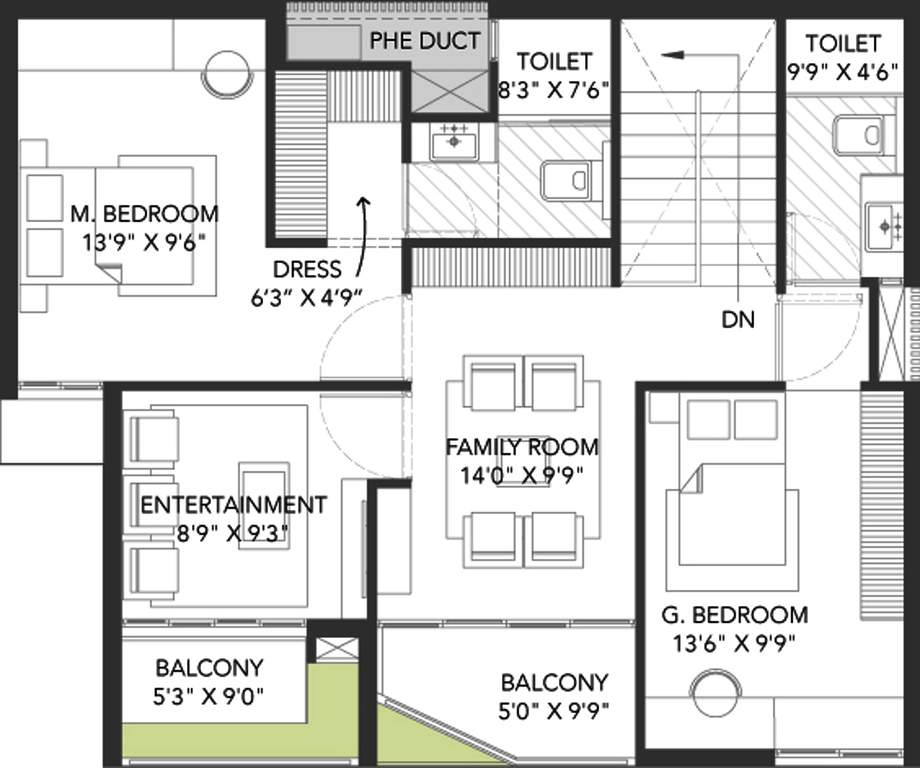 2033 sq ft 3 BHK 4T Apartment for Sale in Grand Project Capitol