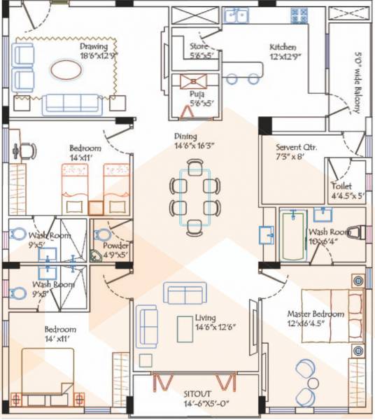 Malaxmi Sentosa Diamond (3BHK+3T (2,450 sq ft) + Servant Room 2450 sq ft) Malaxmi Sentosa Diamond (3BHK+3T (2,450 sq ft) + Servant Room 2450 sq ft)