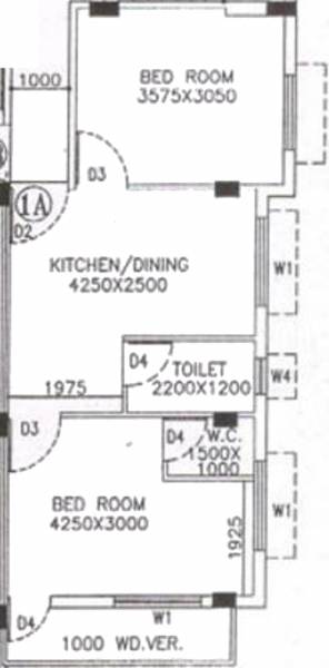 AKMA Hira Chuni Panna (2BHK+2T (686 sq ft) 686 sq ft)