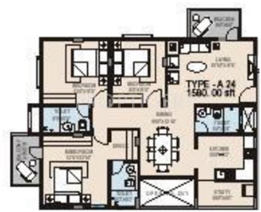 SLV Slv Hm Signature (3BHK+3T (1,580 sq ft) 1580 sq ft) SLV Slv Hm Signature (3BHK+3T (1,580 sq ft) 1580 sq ft)