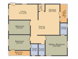 Girija Marvel (3BHK+3T (1,640 sq ft) 1640 sq ft)