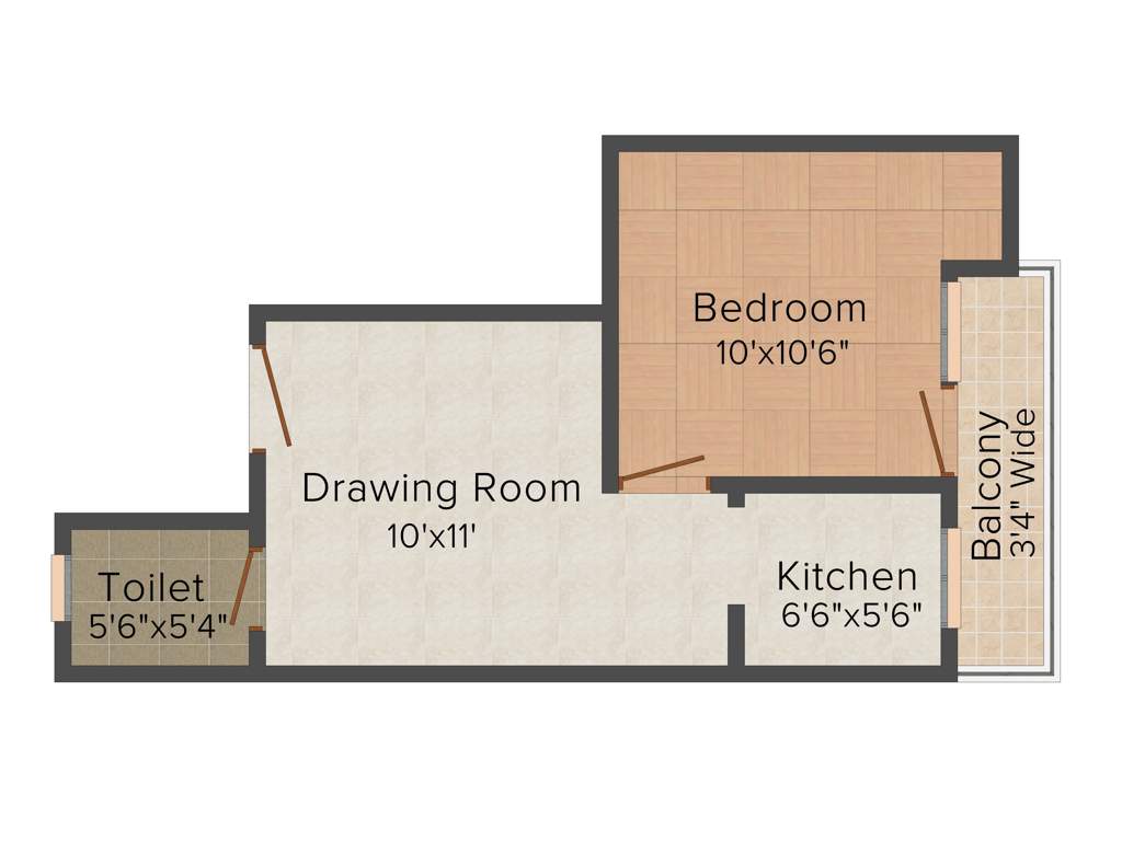  Bank Colony (1BHK+1T (450 sq ft) 450 sq ft)