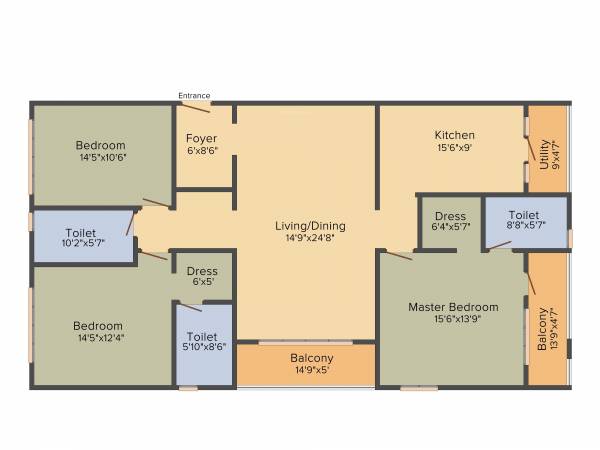 Manbhum Lakshmi (3BHK+3T (2,080 sq ft) 2080 sq ft)