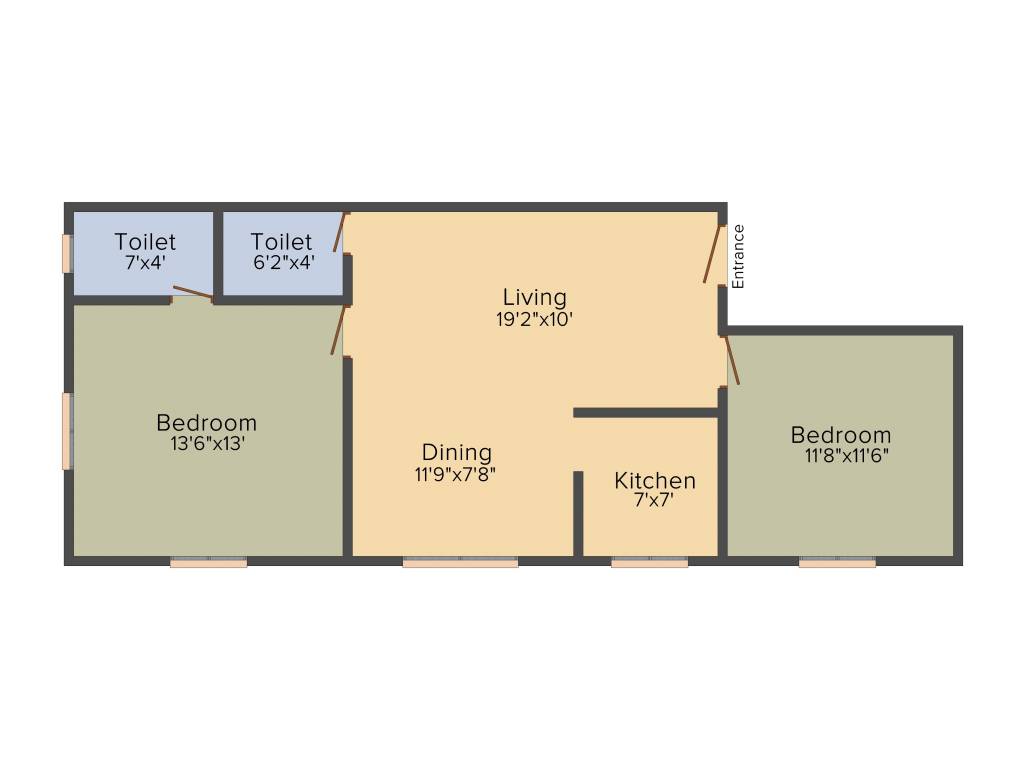 Brownstone Sri Sairam (2BHK+2T (1,001 sq ft) 1001 sq ft) Brownstone Sri Sairam (2BHK+2T (1,001 sq ft) 1001 sq ft)