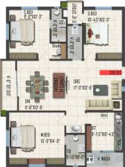 Vijayacon Vijaya Meadows (3BHK+3T (1,719 sq ft) 1719 sq ft)