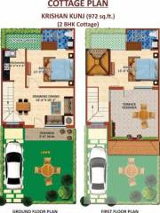 Floor Plan (2BHK+2T (972 sq ft) 972 sq ft) Vrinda Villas Floor Plan (2BHK+2T (972 sq ft) 972 sq ft)