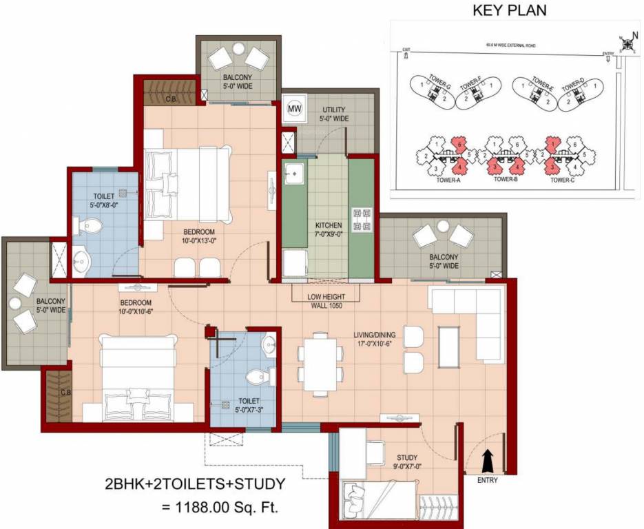Vyom Organic Golf Homes (2BHK+2T (1,188 sq ft) + Study Room 1188 sq ft) Vyom Organic Golf Homes (2BHK+2T (1,188 sq ft) + Study Room 1188 sq ft)